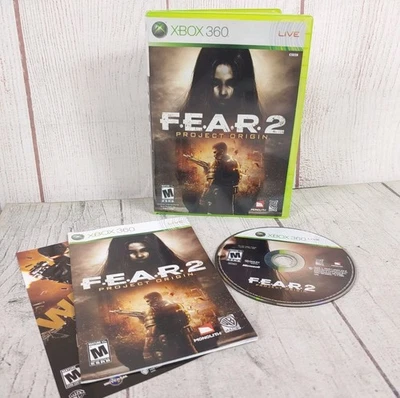 F.E.A.R. 2: Project Origin (Microsoft Xbox 360, 2009) Complete CiB Manual Insert - Image 1 of 4