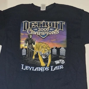 VTG RARE 2006 Detroit Tigers Leyands Lair Champions Mens XL T Shirt Graphic - Picture 1 of 10