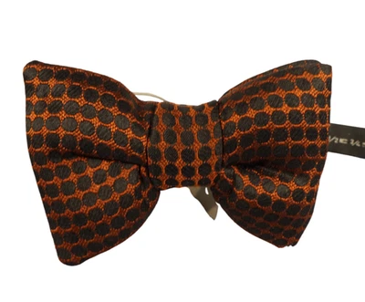 Новый с Ярлыками TOM FORD коричневый w черный горошек предварительно завязанный галстук-бабочка Италия 4,25 «x 3» - Изображение 1 из 2