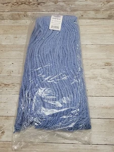 Affex O'dell AF-1820 Blue 4-Ply Cotton Blend Cut End Single Packed Wet Mop (12) - Picture 1 of 4