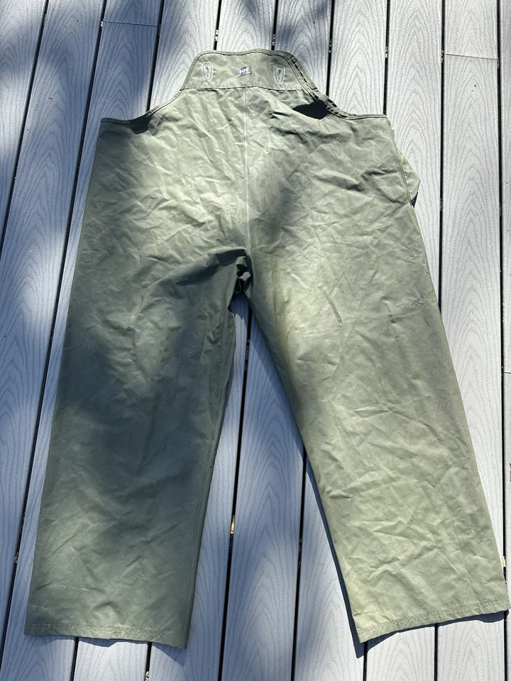 Vintage Helly Hansen Mandal Rain Bib Pant Army Green XXXL - Image 1 of 4