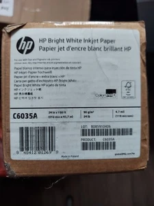 HP BRIGHT WHITE INKJET PAPER 610MM X 45M 90GSM - C6035A - Picture 1 of 1