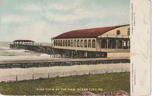 Ocean City MD Side View Of Pier 1908 Pub. Sudwarth / Washington Pharmacy - Bild 1 von 2