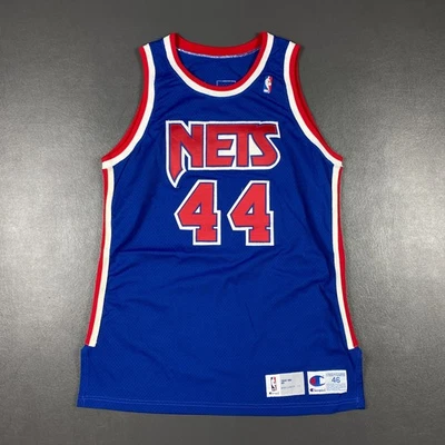 100% Authentic Derrick Coleman Vintage Champion 91 Nets Pro Cut Game Jersey  - Image 1 of 4