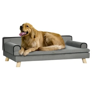 PawHut Dog Sofa w/Legs, Grey,Refurbished - Picture 1 of 11