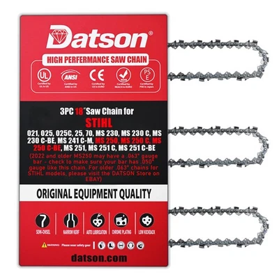 18 Inch Chainsaw Chain FOR STIHL MS 251, MS 251 C, MS 251 C-BE .325" .050" 68 DL - Image 1 of 4