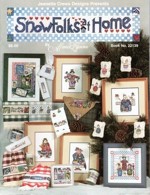 Jeanette Crews SNOWFOLKS AT HOME NO. 22139 Snowmen Cross Stitch Pattern Booklet - Image 1 of 2