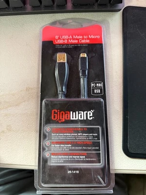 GIGAWARE 6-foot [1.82m] USB-A Male To Micro USB-B Male Cable - Image 1 of 2