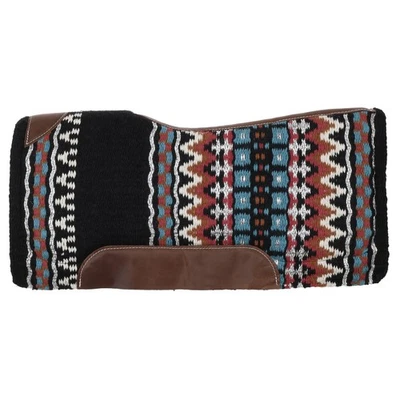 Showman 34" x 36" Rodeo Royale Contoured Wool Top Felt Bottom Saddle Pad - Image 1 of 2