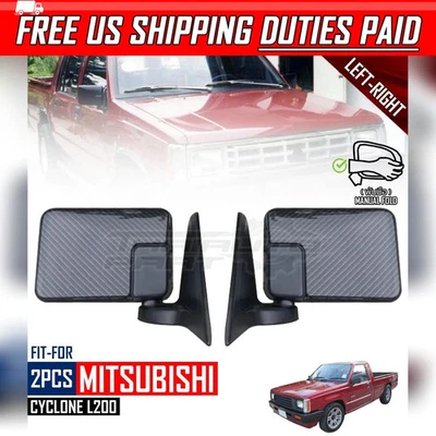 Espejo retrovisor de puerta lateral cabina para Mitsubishi Cyclone Mighty Max L200 86-96 LR Foto 1 de 4