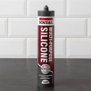 Soudal Multi-Purpose Silicone Sealant White 270ml Waterproof, Flexible, UV - Picture 1 of 5
