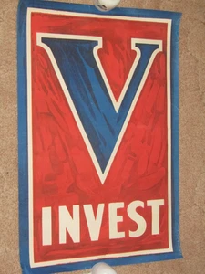 original WW1 poster INVEST V victory bonds liberty loan - Picture 1 of 8