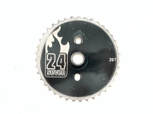 Retro 24Seven MidSchool BMX MTB Kurbelschraubenantrieb Alu Kettenrad 39 Zähne schwarz - Bild 1 von 12