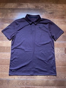 Camisa Polo Nike Para Hombre Grande (L) Granate Rayas Dri-FIT Golf Rendimiento Atlético - Imagen 1 de 16