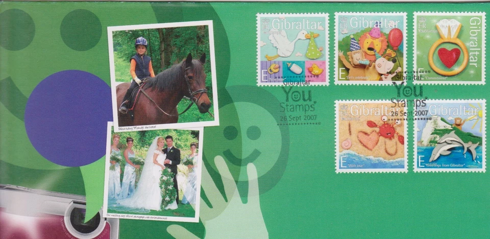 GB - GIBRALTAR 2007 Greetings/You Stamps - (E) Europe Service SG 1231-1235 FDC - Image 1 of 1