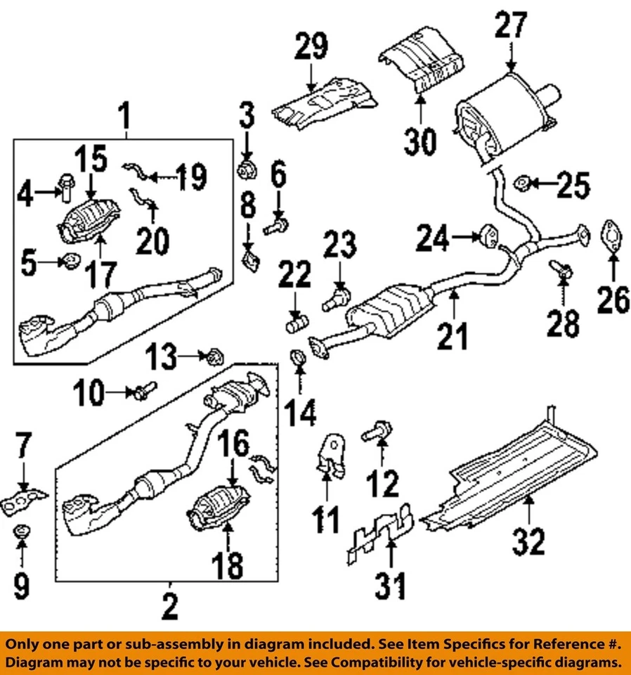 SUBARU OEM 05-09 B9 Tribeca Exhaust Components-Converter Pipe Gasket 44011AE031 Foto 1 de 1