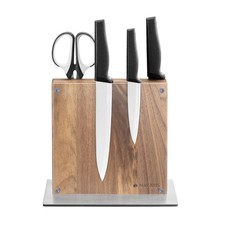 Ceppo Porta Coltelli Magnetico - Tavoletta Portacoltelli in Vero Legno di Acacia