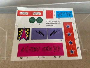 Transformers G2 1992 Fearswoop sticker sheet decal hasbro EURO excl 2655/2652 - Picture 1 of 2
