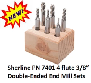 Sherline PN 7401 3/8"" Doppelendfrässets 4 Flöte - Bild 1 von 1
