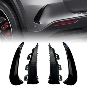 Rear Bumper Spoiler Lip Chin Splitter For Benz GLA H247 GLA35 2020 Black Car - Picture 1 of 6