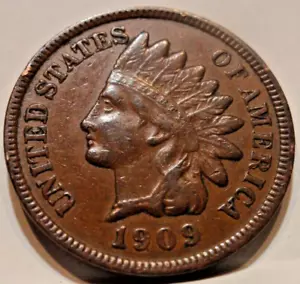 1909 XF FULL Liberty Indian Head Cent Great Details Tough Date - Picture 1 of 4