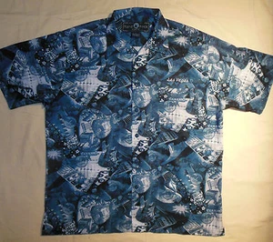 Hard Rock Cafe Las Vegas Button Casual Shirt Guitar Design L Mens Soft Material - Picture 1 of 6