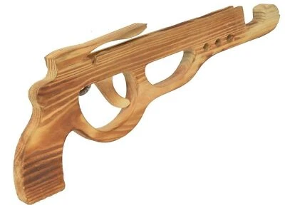 Handcrafted Wooden Shooting Rubber Band Kids Toys Gun Safe For Your Children - Image 1 of 4