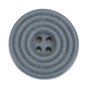 Pack of 6 Concentric Circle Design Wooden Button. 25mm (1inch) Grey - Picture 1 of 2