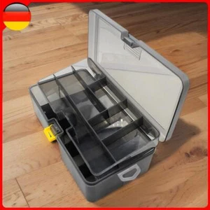 Doppellagige Köder-Aufbewahrungsbox mit verstellbaren Trennwänden, tragbare Zube - Bild 1 von 10