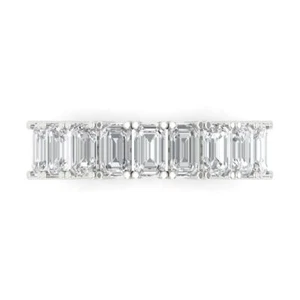 2.61Ct Everyday Promise Eternity Ring Band, Real Gold, Anniversary Wedding Gift - Picture 1 of 20