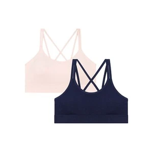 Ryka Strappy Keyhole Sports Bra Women's Size M Black/Pink Pull On Classic - Picture 1 of 7