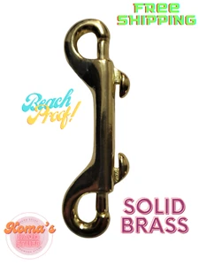 3 1/2 clip a scatto doppia in ottone massiccio grado marino chiusure resistenti AWS 57 - Foto 1 di 7