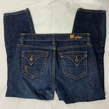Kut from the Kloth Denim Jeans 2 Dark Wash Bardot Skinny Boyfriend Ankle Cropped