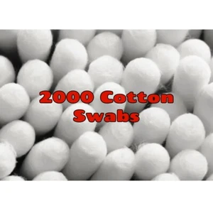 2000 Count Plastic Stick Cotton Tip Swabs Cleaning Swab Applicators - Picture 1 of 4