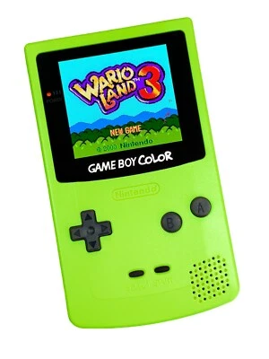 Sistema Nintendo Game Boy Color GBC AMOLED OLED XL Pantalla Táctil LCD Verde Kiwi Foto 1 de 4