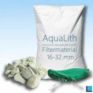 AquaLith Filtermaterial Zeolith 16-32 mm 25kg für Koiteiche inkl. 2x Filternetz