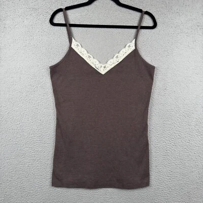 Camiseta sin mangas Old Navy para mujer XL marrón camisola babydoll Y2K encaje correa de espagueti Foto 1 de 4