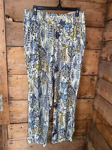 Maurices Pants Womens 1X Wide Leg Boho High Rise Flowy Elastic Waist Vacation - Picture 1 of 9
