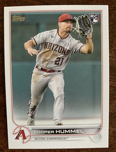 2022 Topps Update Cooper Hummel #US314 Arizona Diamondbacks  Rookie RC Base Set