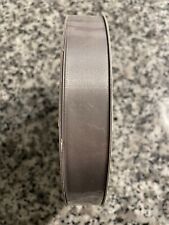 Double Sided Silver Satin Ribbon, 100% Polyester, 7/8", 100 Yards/ Roll