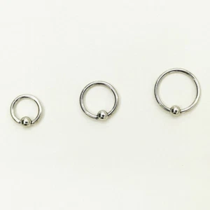 100pcs/lot Steel Captive Bead Ring BCR Cartilage Ear Piercing Tragus Lip Hoop - Picture 1 of 5