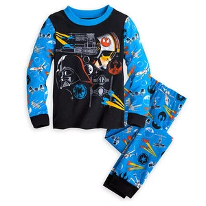 STAR WARS PJ Pals for boys 2 PC Pajamas Sleep Set Long Sleeve 4&5 Disney Store  - Picture 1 of 3