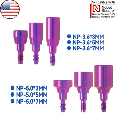 Pilar de tapa de curación dental de EE. UU. NP se adapta a Nobel Biocare ∅3,6 ∅5,0 3/5/7 mm estrecho Foto 1 de 4
