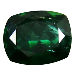 1.28 ct  Pleasant Cushion Shape (7 x 6 mm) Green Tourmaline Natural Gemstone - Picture 1 of 1