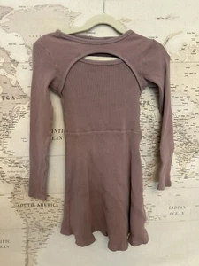 ZARA Girls Dress 7 Purple  Ribbed Long Sleeve 122 - Picture 1 of 5