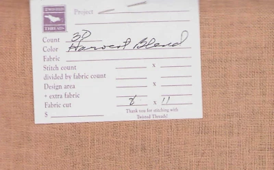 Cross Stitch Linen Fabric 30 Ct Harvest Blend 11x8"  Twisted Threads - Image 1 of 2