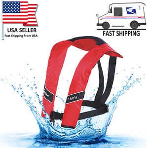 A+ Adjustable Auto Life Jacket Vest Buoyancy Swimming Surfing Rafting Snorkeling - Picture 1 of 16