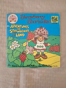 Vintage 1980 Strawberry Shortcake Land Abenteuer sprechendes Geschichtenbuch mit Schallplatte  - Bild 1 von 3