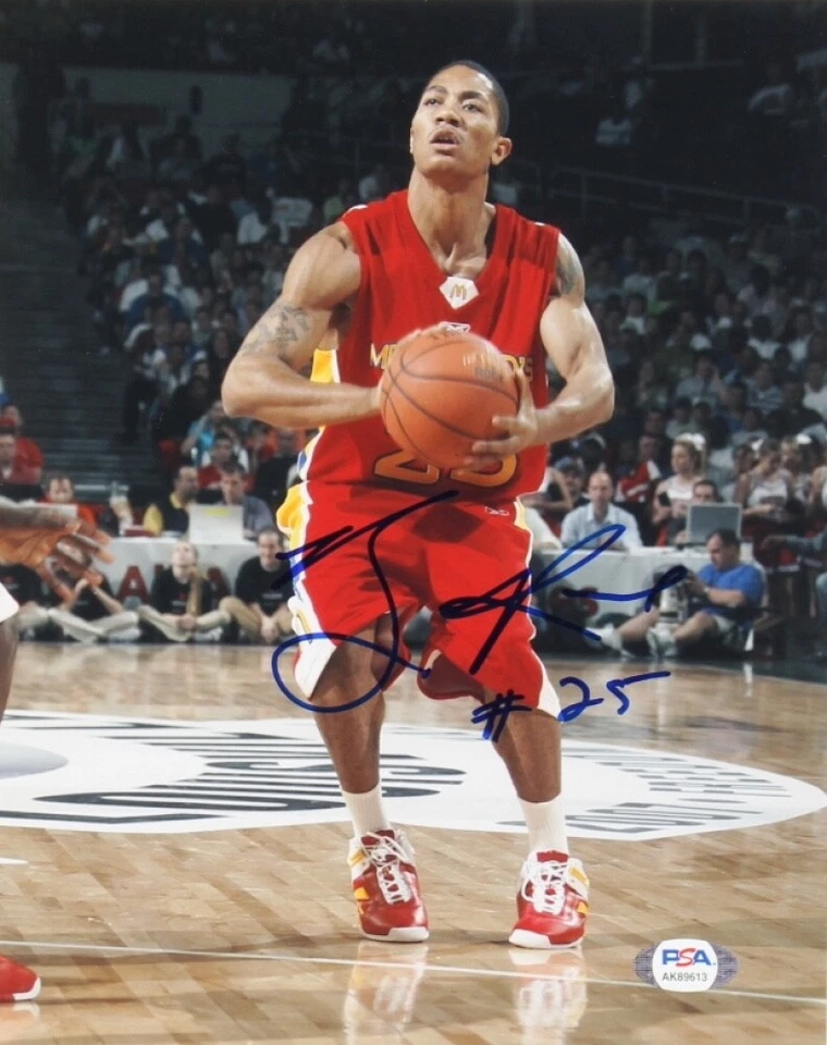Derrick Rose Signed McDonalds All American Chicago Bulls MVP 8x10 Photo PSA A1 - Image 1 of 1