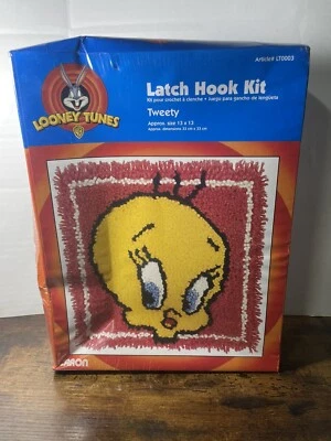 Винтажный 1997 Looney Tunes защелка крюк набор Tweety птица LT0003 новый 13 «x 13» - Изображение 1 из 4